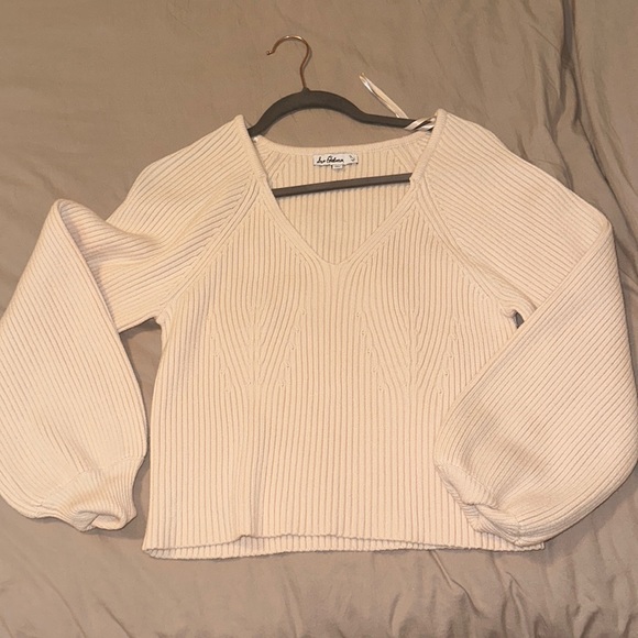 Sam Edelman cream white knit sweater top blouse jacket NEW Bloggers favorite - Picture 1 of 6